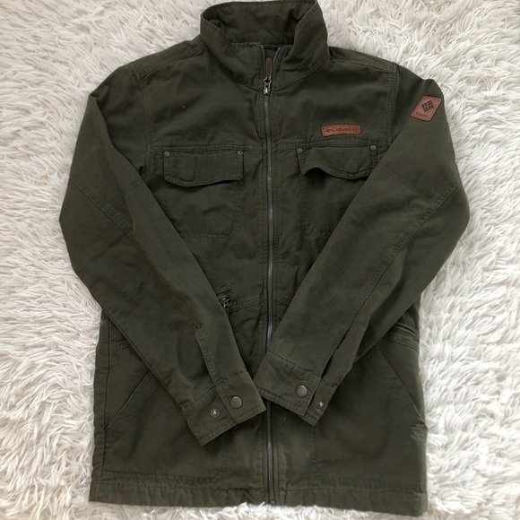 Columbia Other - Columbia Men’s Military/Army Green Canvas Zip Up Jacket